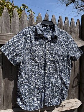 Nautica large cotton button down short sleeve.